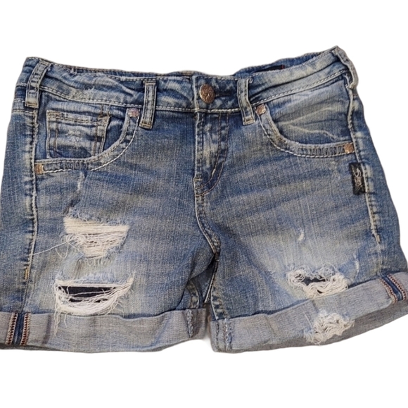Silver Jeans Classic Stretch Boyfriend Shorts 26